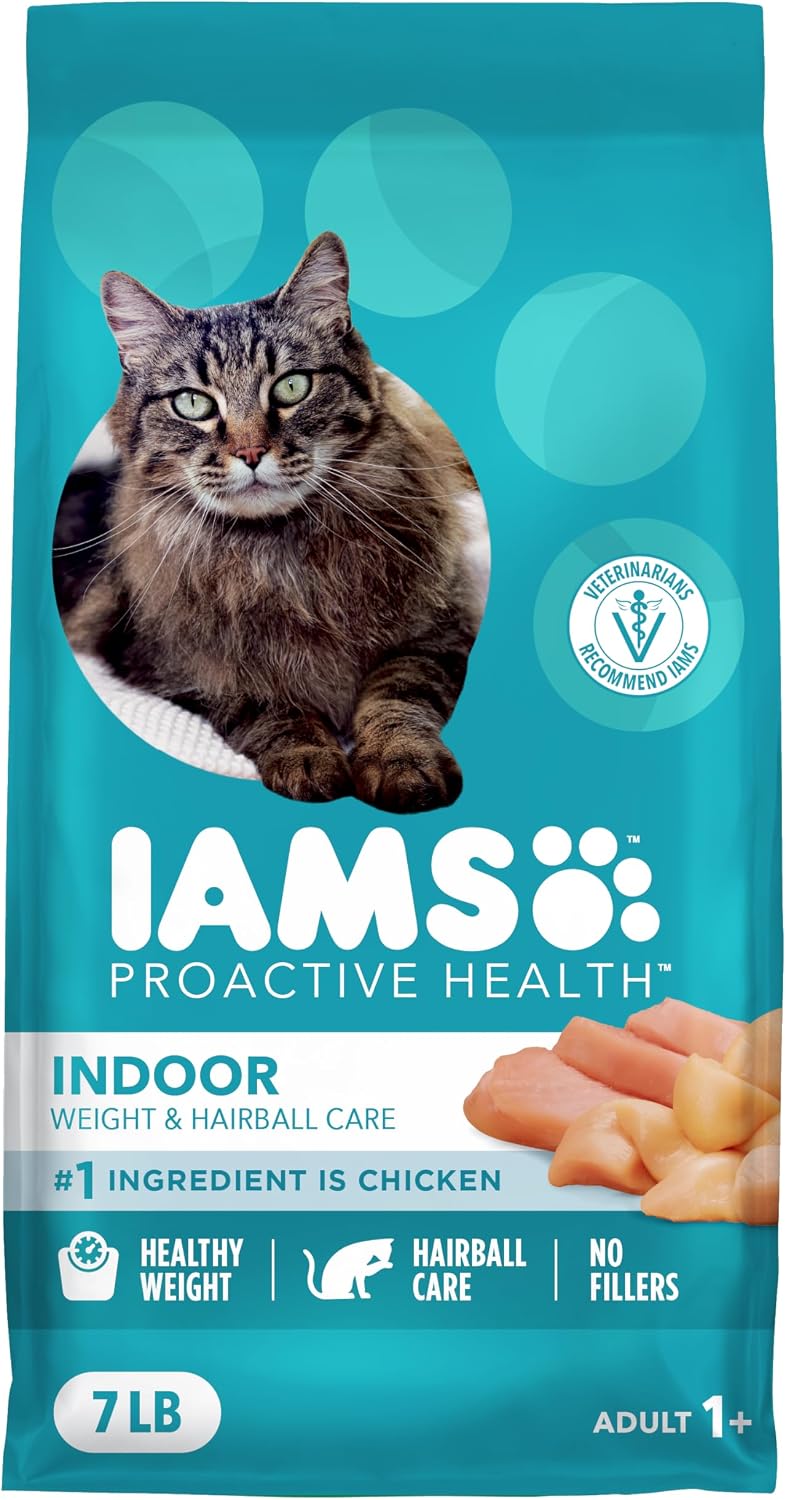 IAMS Proactive Health Indoor Dry Cat Food, Chicken & Turkey, 7 lb