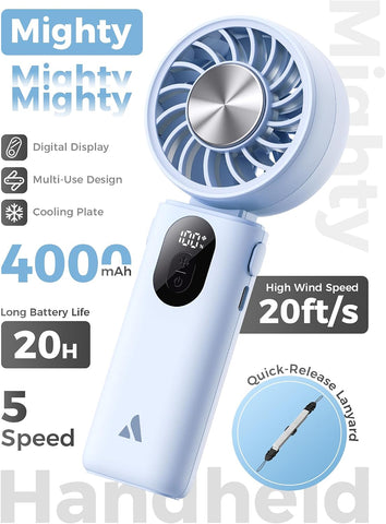 Aecooly Mighty Portable Handheld Fan with Cooling Plate | 20H Max Cooling