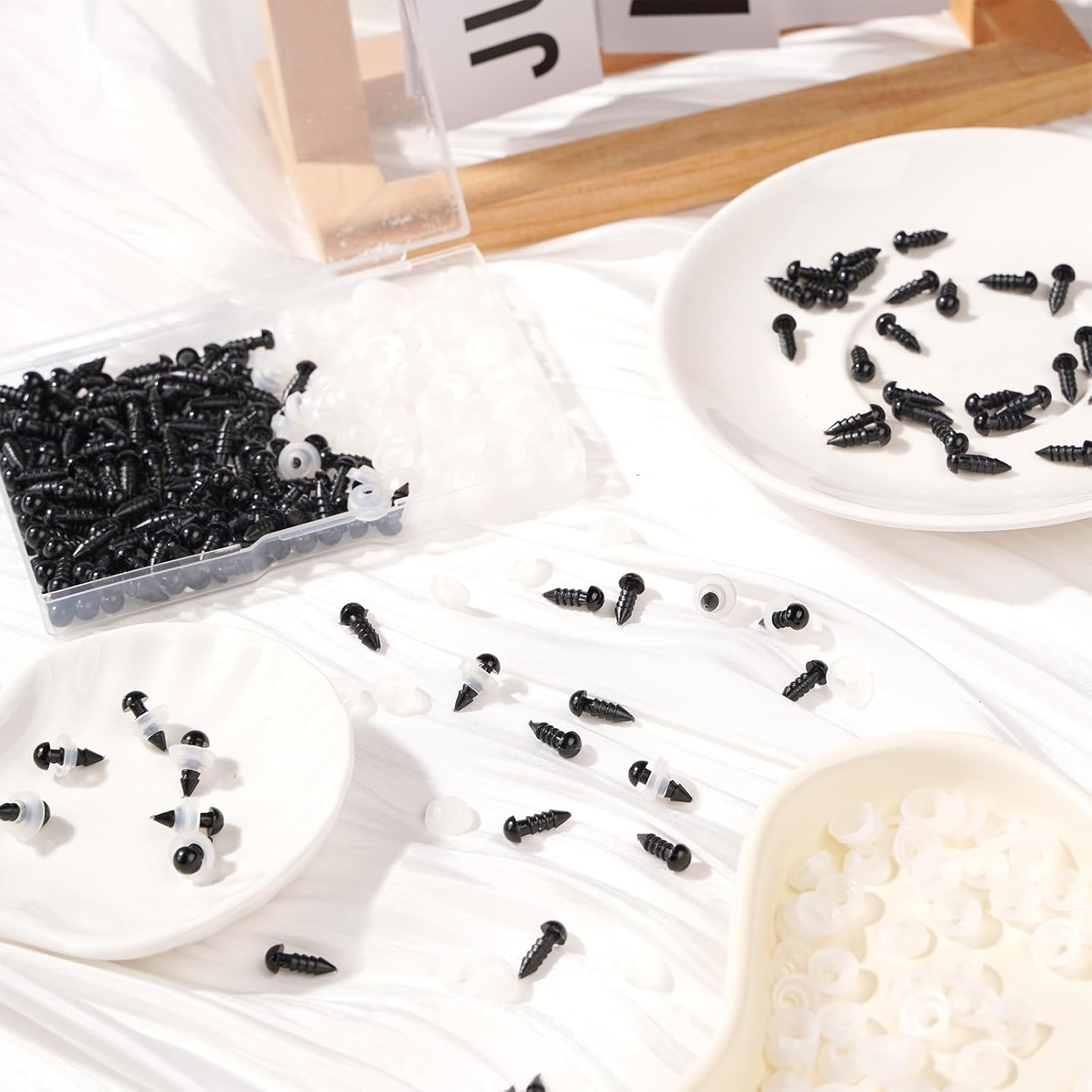 MUCUNNIA 400pcs 12mm Black Safety Eyes with Washers for Crochet Amigurumi