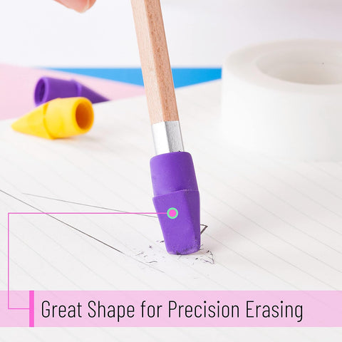 Mr. Pen- Pencil Top Erasers, 120 Pack, Latex-Free, No-Smudge