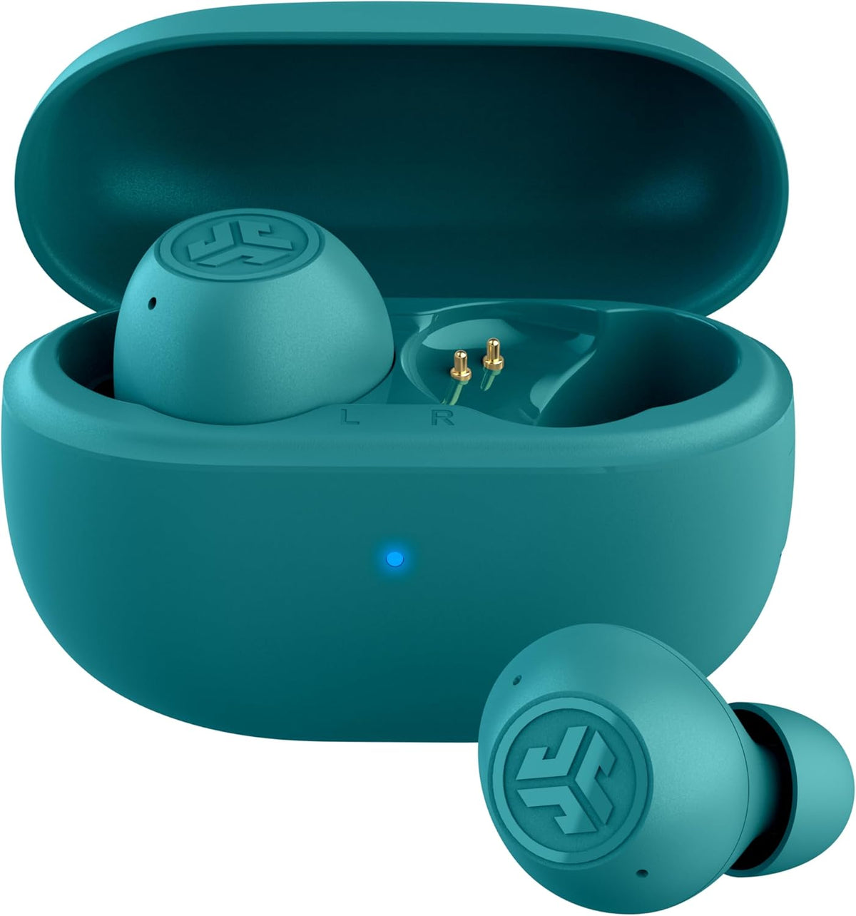 JLab Go Pop ANC, True Wireless Earbuds, Active Noise Cancelling, Bluetooth Earbuds with Charging Case, Teal