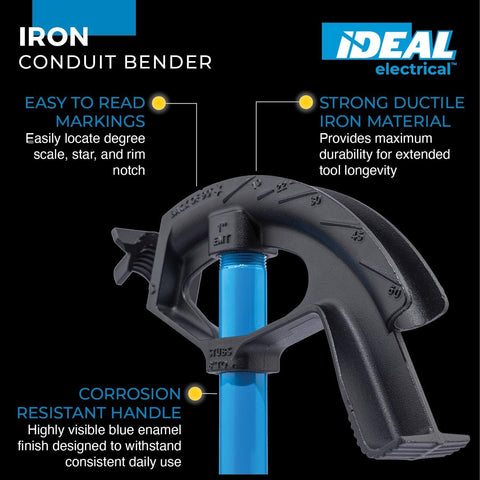 IDEAL Electrical Ductile Iron Conduit Bender, 74-028, 1 in. EMT