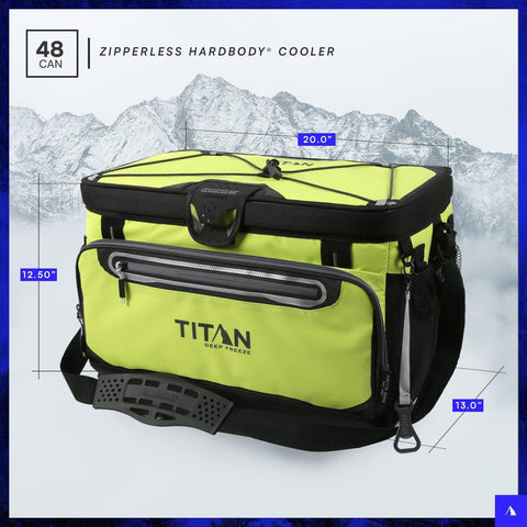 Titan by Arctic Zone Deep Freeze Cooler - Zipperless Hardbody Cooler - Deep Freeze Insulation, HardBody Liner, and SmartShelf