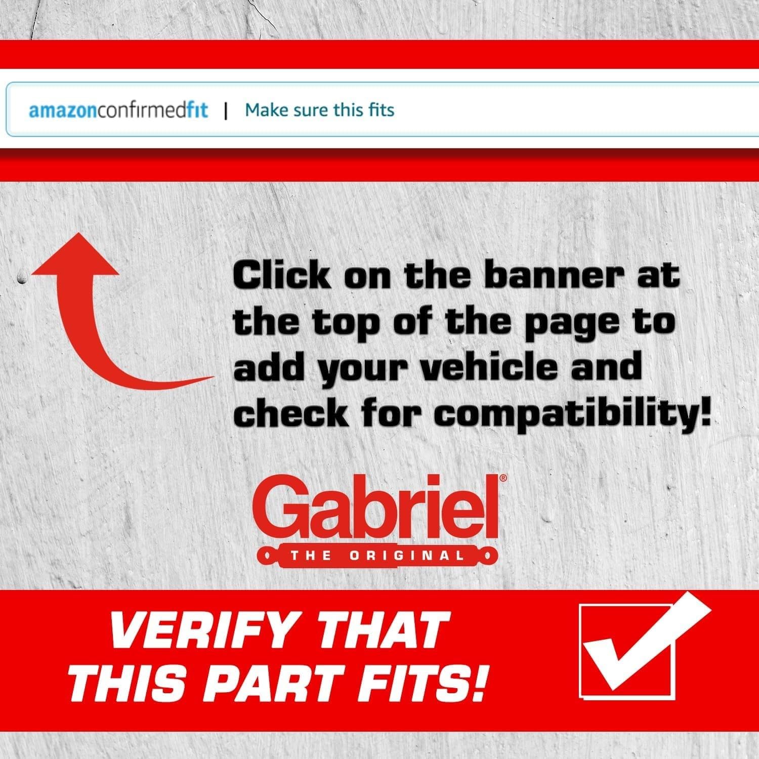 Gabriel G63355 Ultra Truck Front Shock Absorbers for Chevrolet; GMC; Chalmers; Panel, Pickup, Suburban, Cab & Chassis, Van (1 Pack)
