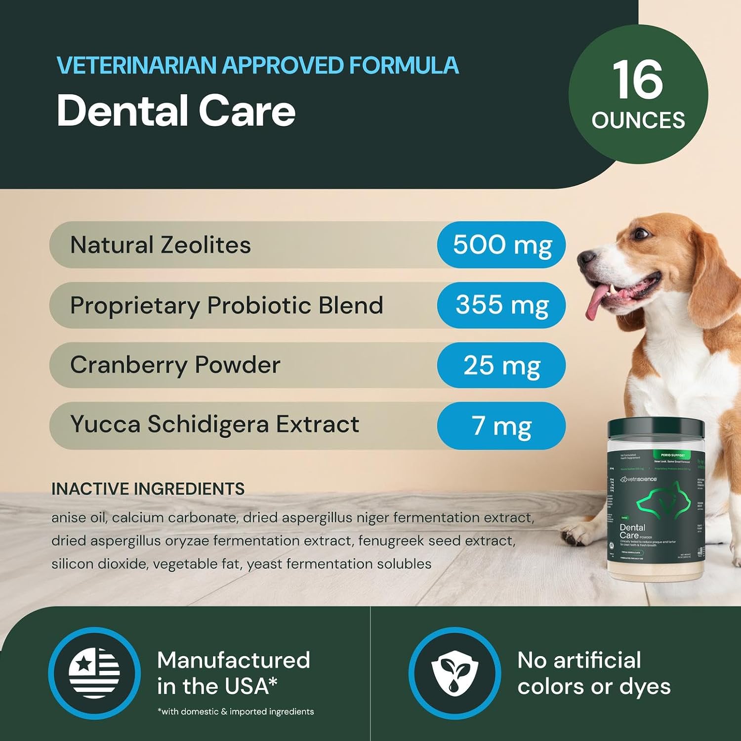 VetriScience Dental Care Powder, 16 oz