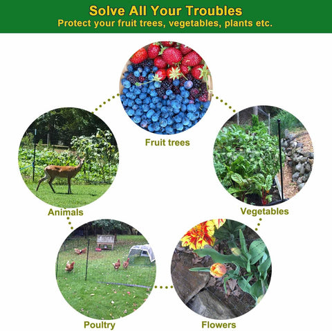 KLEWEE Bird Netting, 7.5x25 FT Heavy Plastic Duty Garden Netting Deer Fence