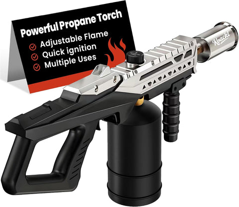 KOACKL 24" CSA Propane Torch Gun 2372°F Adjustable Flame Campfire