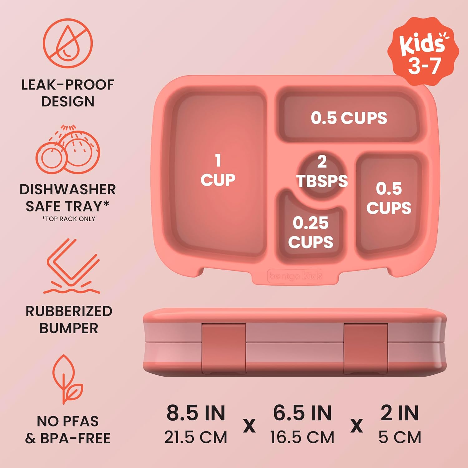 Bentgo Kids Bento-Style 5-Compartment Leak-Proof Lunch Box