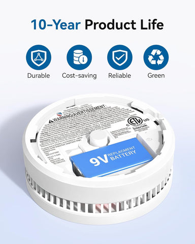 SITERWELL Smoke Detector, 10 Year Product Life Fire Alarm
