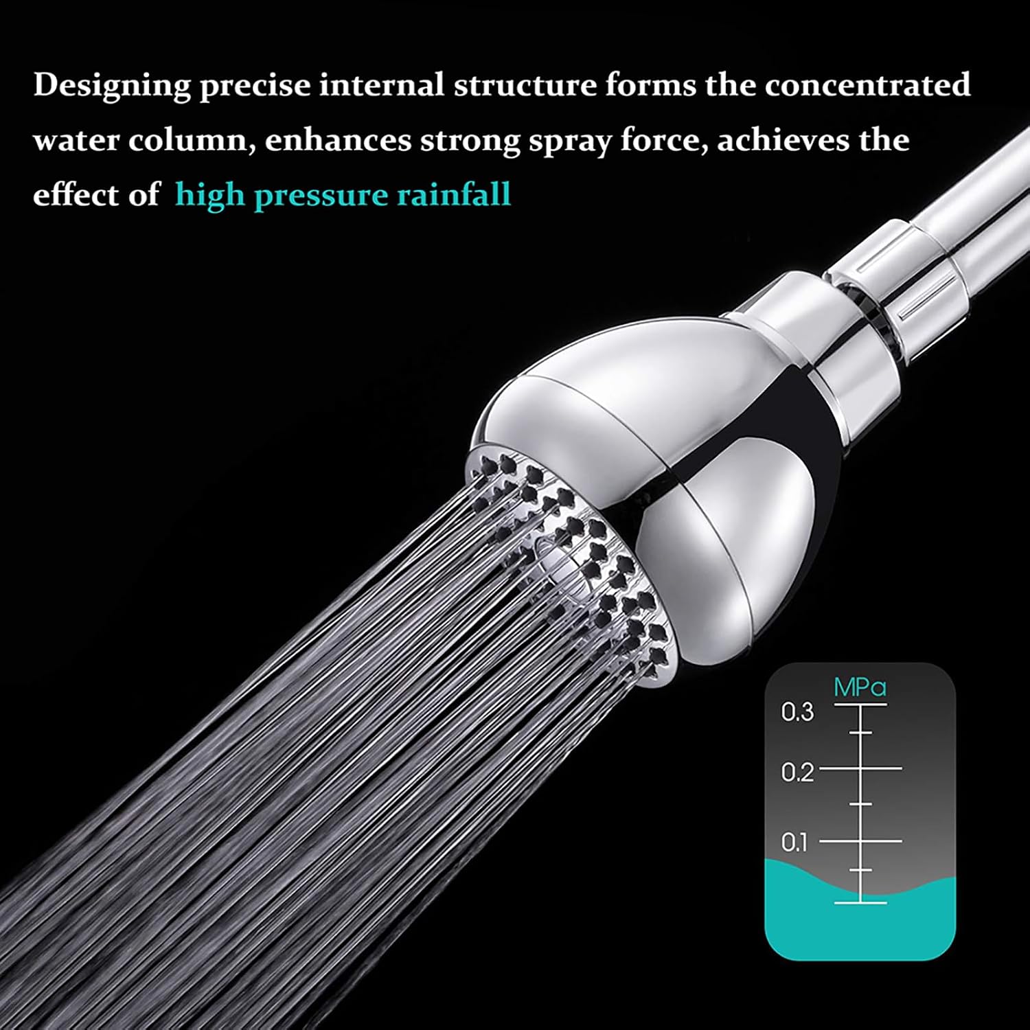 AISOSO Fixed Shower Head High Pressure 2PCS 3 Inch Showerhead Chrome