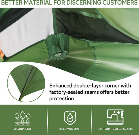 Clostnature 1/1.5/2/3/4/6 Person Lightweight Backpacking Tent, Camping Tent