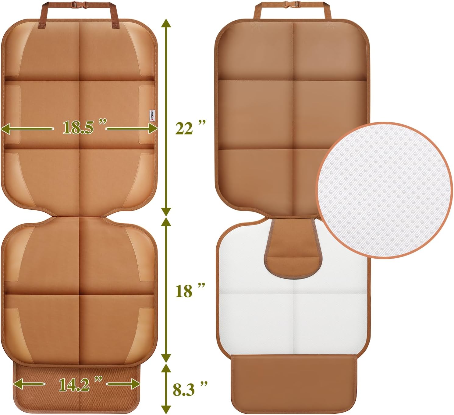 Meolsaek Car Seat Protector for Child Car Seat，Non-Slip Backing No Imprints