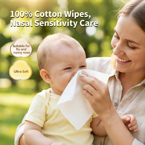 Winner Thicker Baby Dry Wipes, 100% Cotton, 240 Count (Pack of 3)