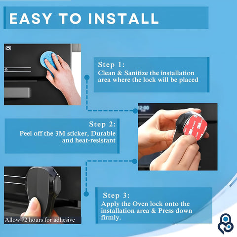 Baby Proof Me Oven Lock - Child Safety Door Lock, Appliance Baby Proofing