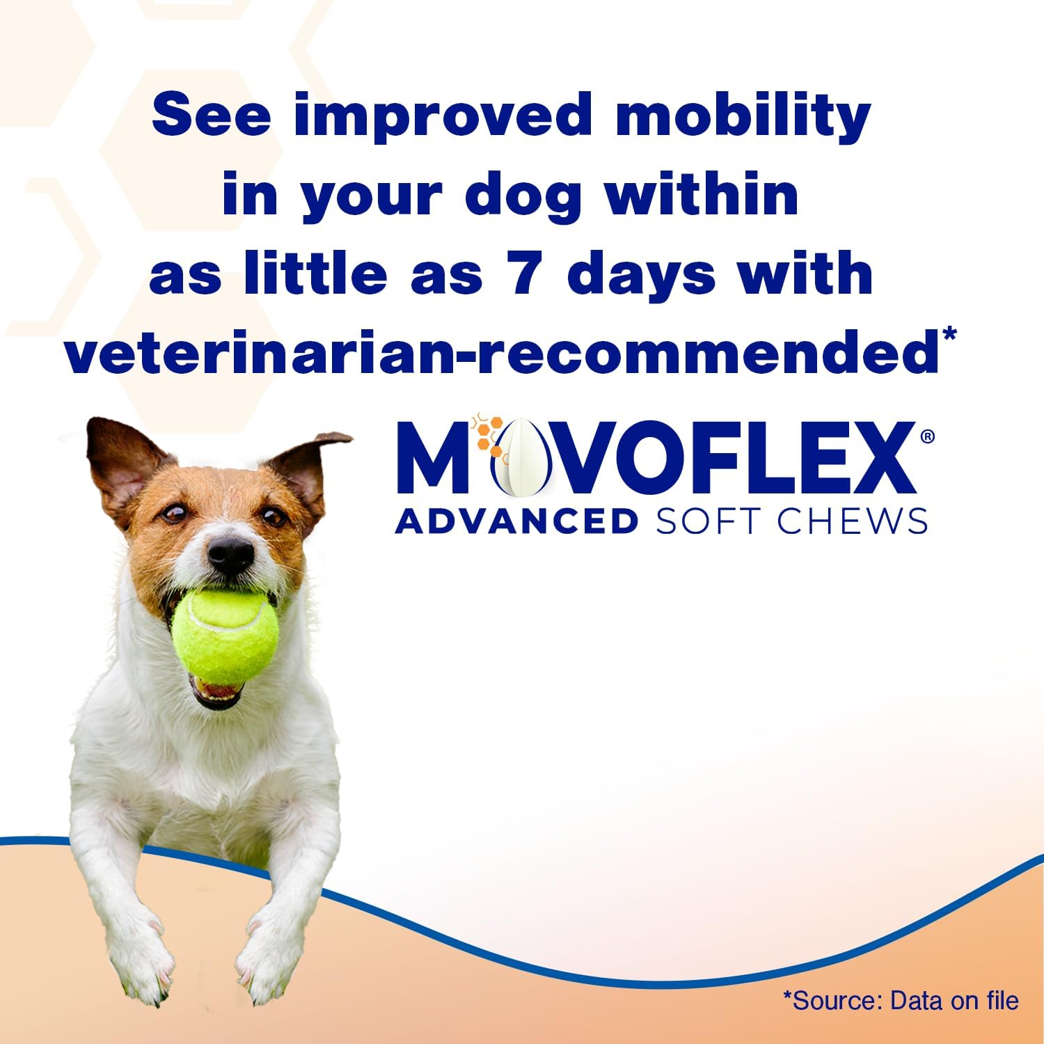 MOVOFLEX Advanced Soft Chews Hip and Joint Support Supplement for Medium Dogs -120 Count by Virbac