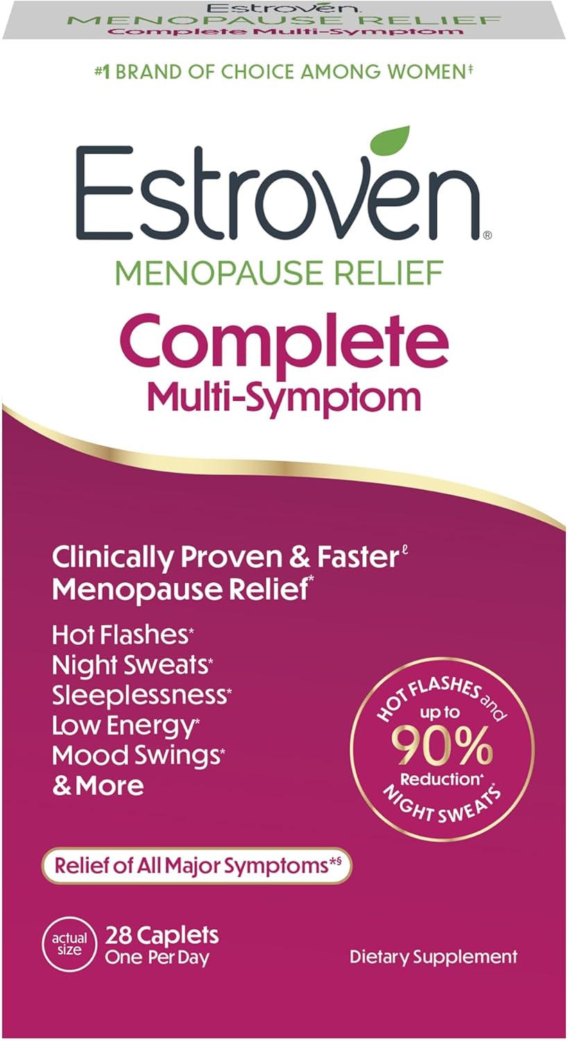 Estroven Complete Multi-Symptom Menopause Supplement for Women, 28 Count