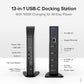 Plugable 13-in-1 USB-C Triple Monitor Docking Station with 100W Charging, Compatible with Windows, Mac, and Chrome with Thunderbolt or USB-C (3X HDMI, 1x USB-C, 4X USB, Ethernet, SD Card Reader)