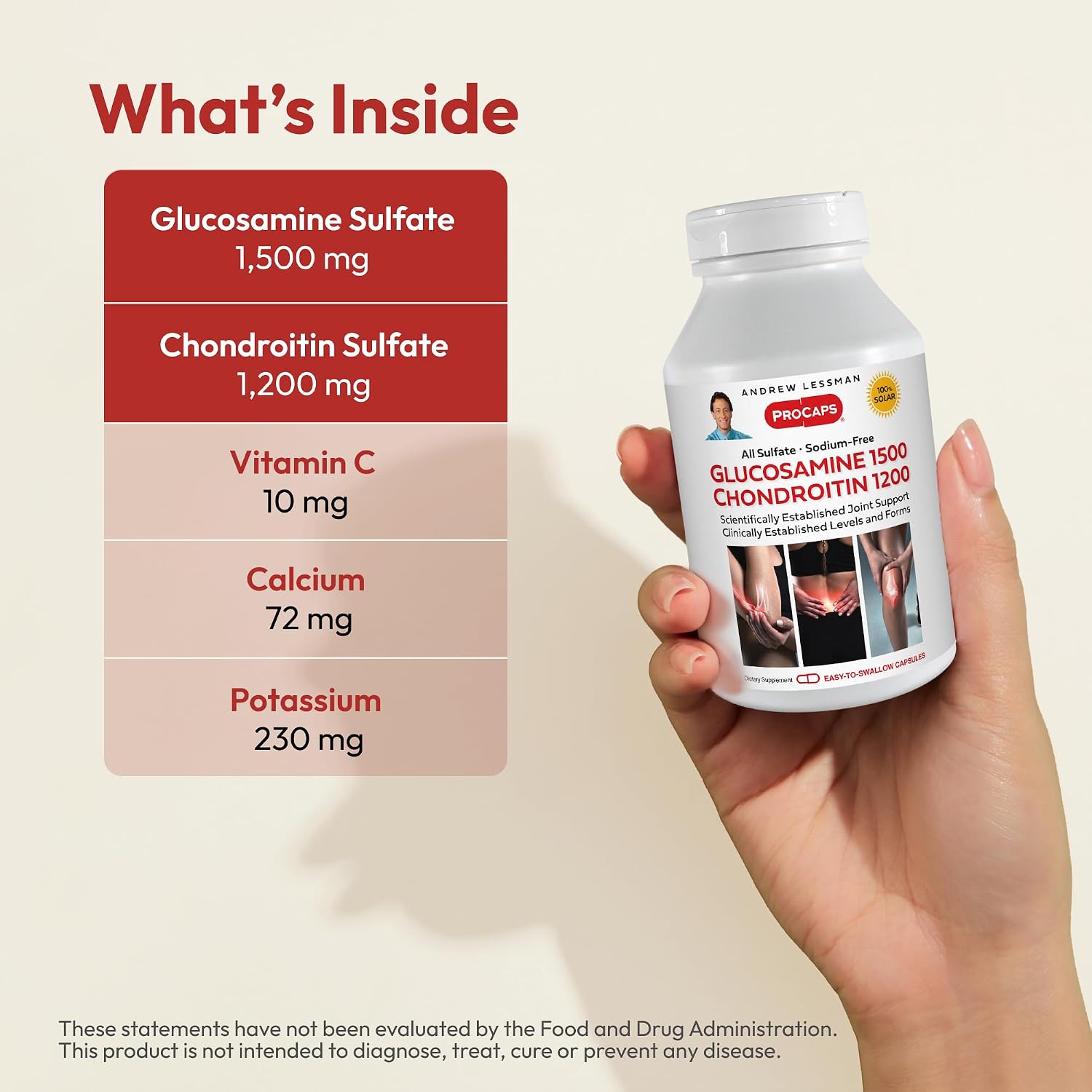ANDREW LESSMAN Glucosamine 1500 Chondroitin 1200-600 Capsules