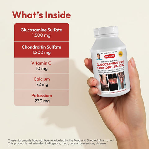 ANDREW LESSMAN Glucosamine 1500 Chondroitin 1200-600 Capsules