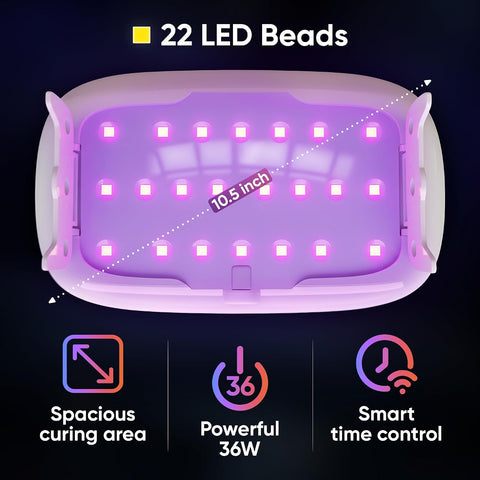 CRAFT RESIN UV Resin Kit with Light - 36W 22 LED Big Lamp and 200g Hard Type Low Viscosity UV Epoxy Resin, Crystal Clear & Non-Yellowing - Starter Kit for Jewelry Making, DIY Crafts