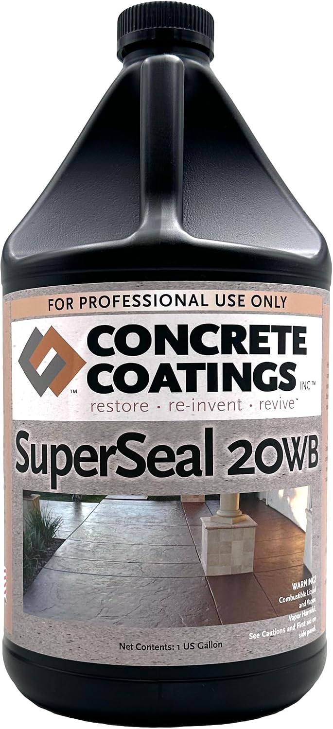 CC Concrete Coatings SuperSeal 20WB | Satin Finish | 1 Gallon