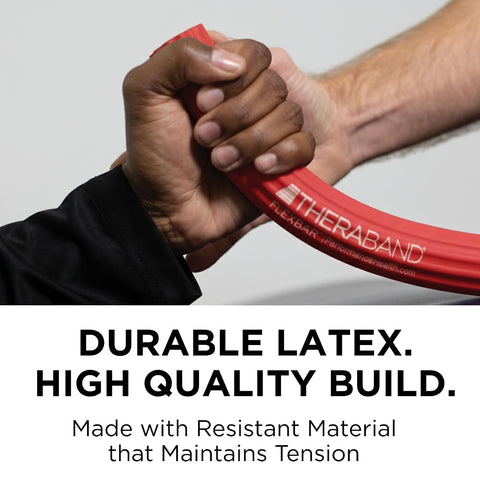 THERABAND FlexBar Resistance Bar, Physical Therapy, Flex, Elbow, Wrist, Red