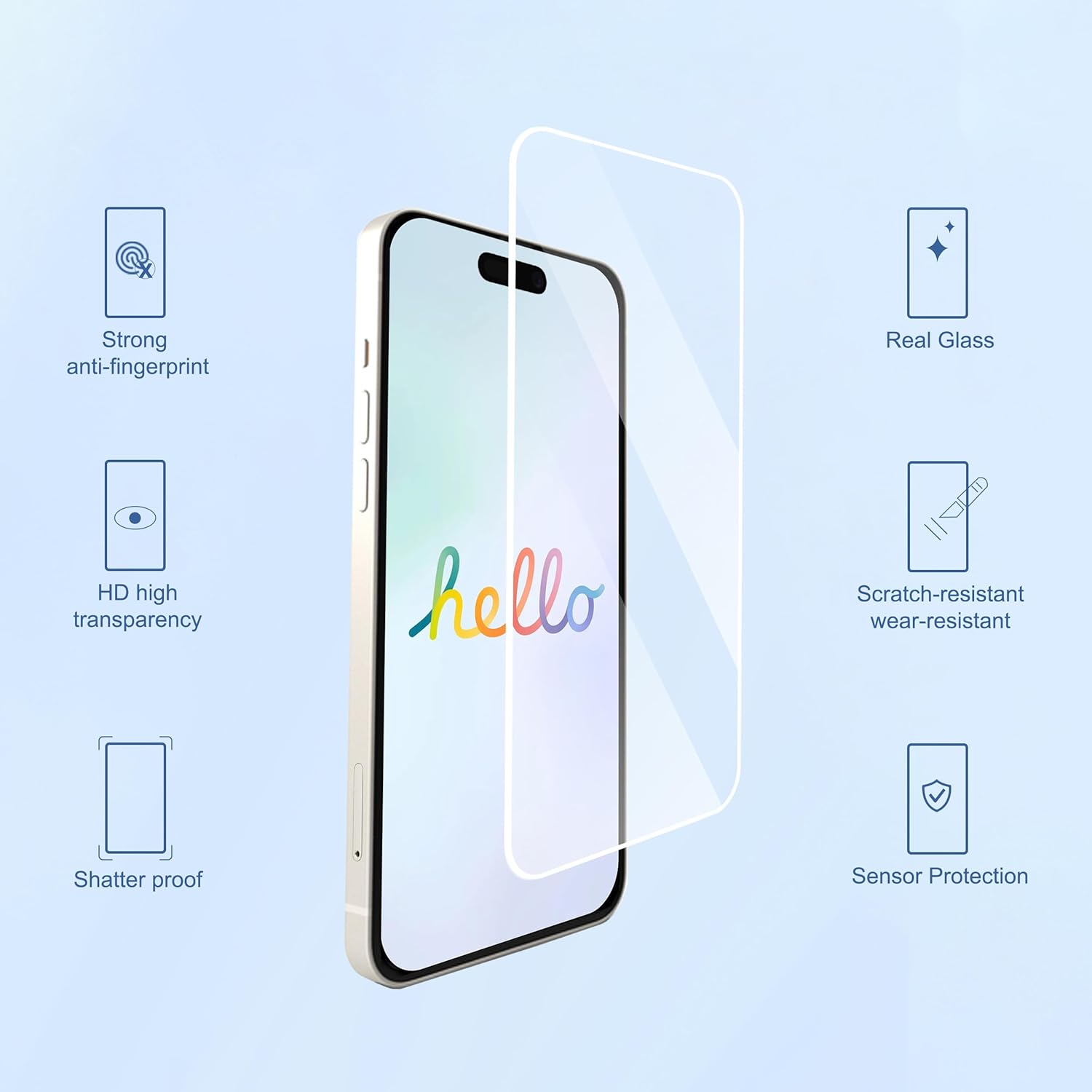 Ailun 3 Pack Screen Protector for iPhone 17 Pro, Tempered Glass