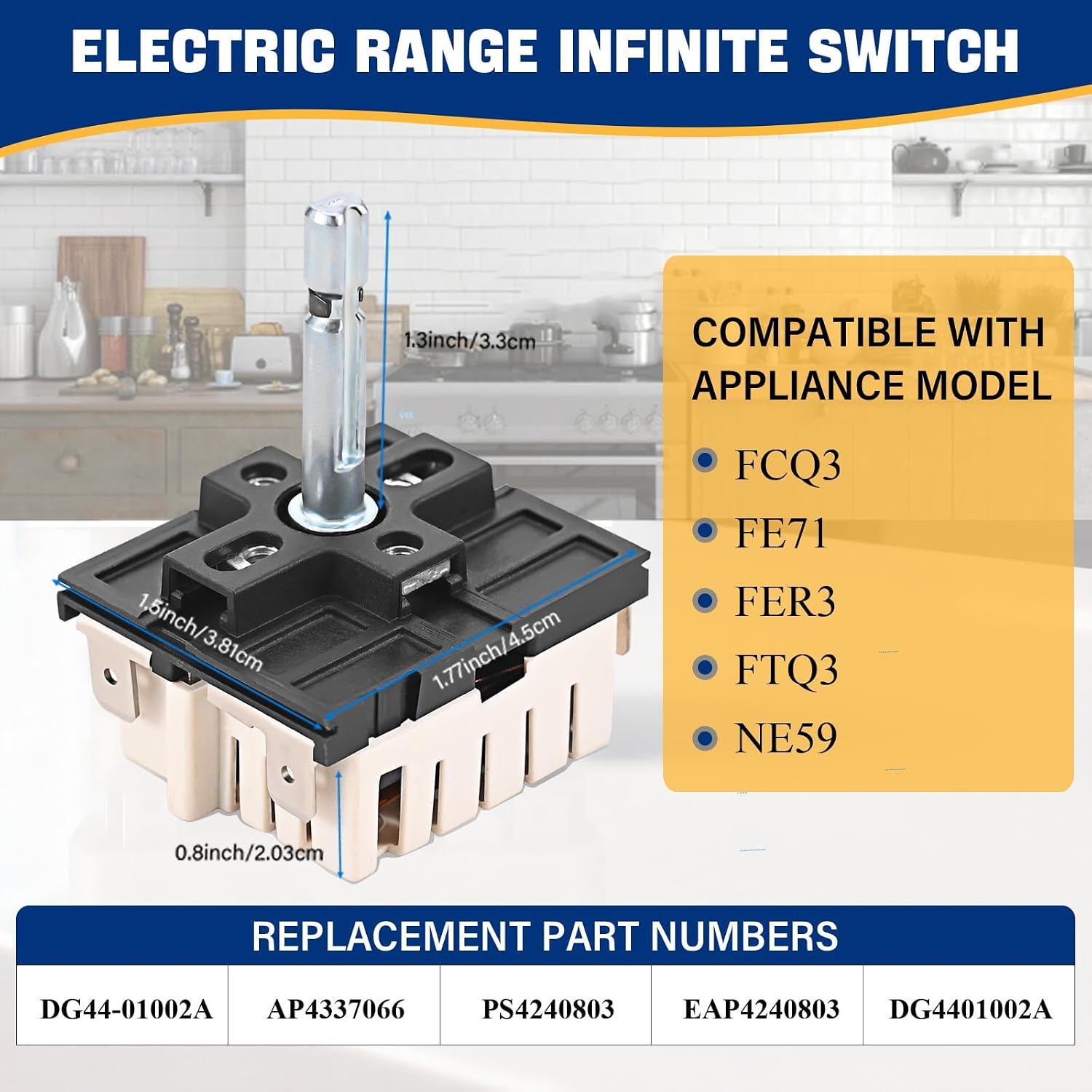 DG44-01002A Regulator-Energy Dual Infinite Switch for Samsung Range