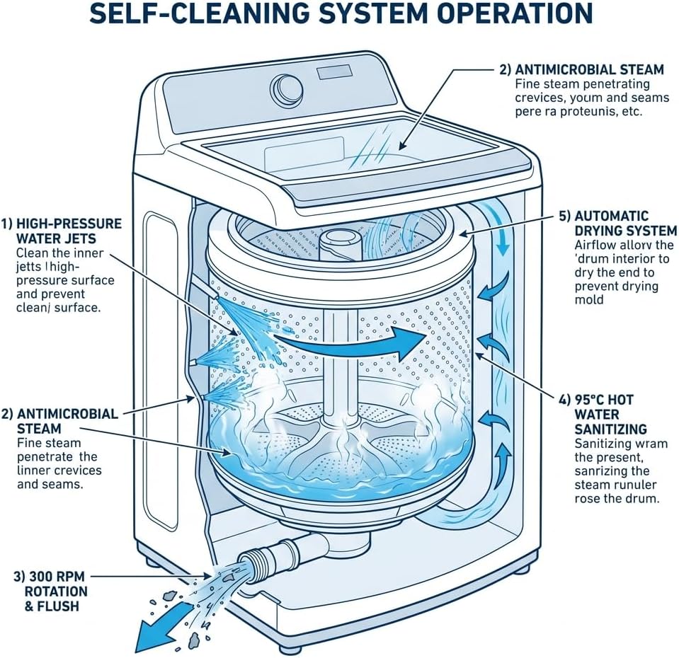4.5 cu. ft. Top Load Washer with Triple Action Impeller for Tough Dirt & Stains - Reduce Laundry Time with Accela Wash & Express Wash