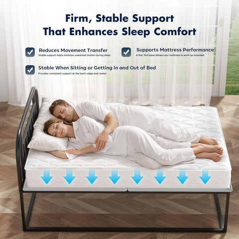 BedBro Twin Bunkie Board 10mm (38" x 75") – Grey Under Mattress Support, Anti-Sag & Noise-Free, Breathable Low Profile Bed Board for Metal Frame, Slatted Beds &Platform