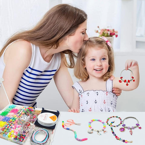 leitait Girls Toys Bracelet Making Kit - 3000pcs Charm Jewelry Making Kit Supplies,Easter Basket Stuffers,Unicorn/Mermaid Crafts Birthday Gifts for Girls Ages 5 6 7 8 9 10 11 12 Years Old