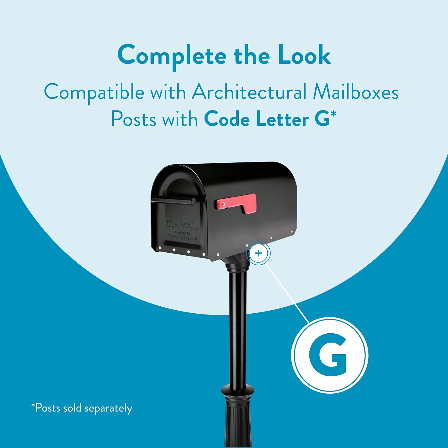 Architectural Mailboxes Sequoia Post Mount Mailbox, Black, Large