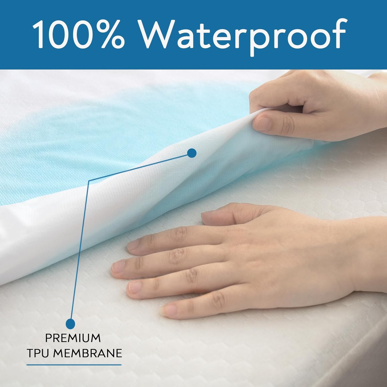 Full Size Mattress Protector Waterproof,Absorbent Fitted Sheet