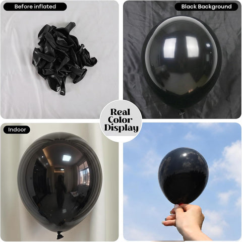 Togvu Black Balloons, 50Pack 5 Inch Small Mini Black Latex Party Balloons