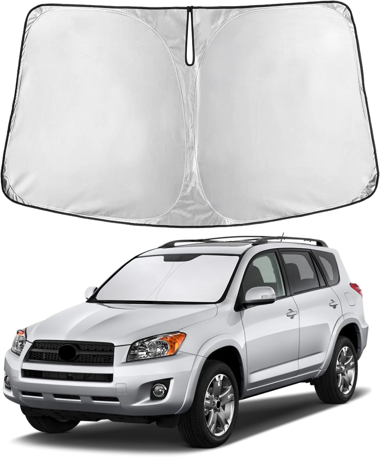 EcoNour Windshield Sunshade Compatible for Toyota RAV4 2006-2010 2011 2012