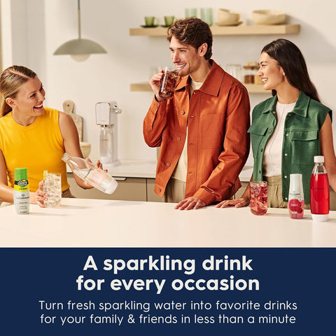 SodaStream Terra Sparkling Water Maker (Misty Blue) with CO2, DWS Bottle and Bubly Drop