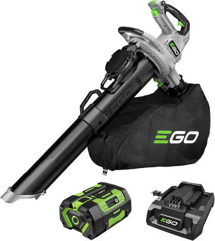 EGO Power+ LV5005 Leaf Vacuum and Mulcher with 500 CFM Blower, 6.0Ah Battery and 320W Charger Included