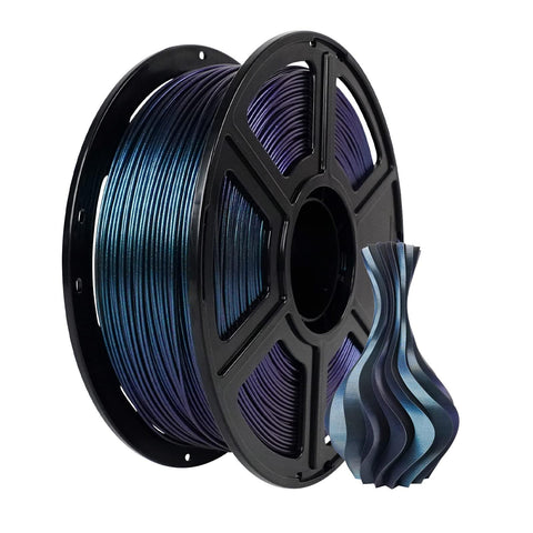 FLASHFORGE PLA Filament 1.75mm +/- 0.02mm Burnt Titanium, Color Changeable 3D Printer Filament 1kg (2.2lbs), Chameleon Changing Colors with Light, Perfectly Hide The Layer Line