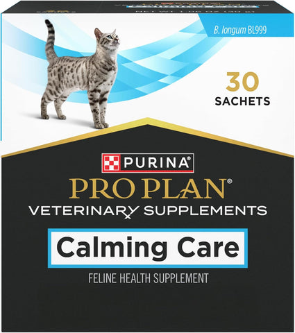 Pro Plan Veterinary Diets Calming Care Cat Supplements Probiotic Powder for Behavioral Support, 30-Count Box