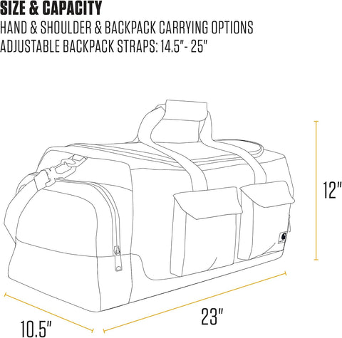 Carhartt Utility 40L Pocketed Duffel Black