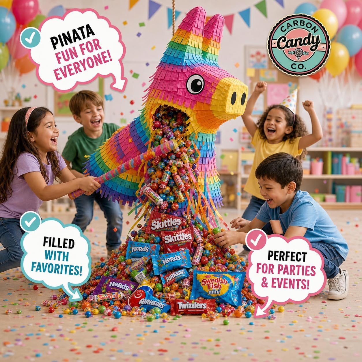 Pinata Candy Variety Pack - 1 Lb Assorted Mix, Halloween Candies for Kids