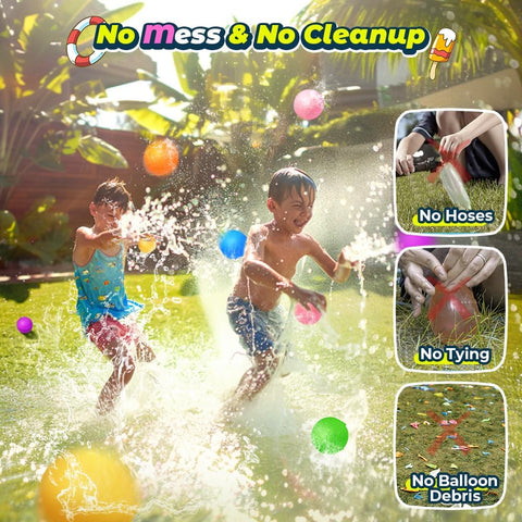 16Pcs Reusable Water Balloons for Kids, Pool Beach Water Toys for Boys and Girls, Summer Toy for Outdoor Games