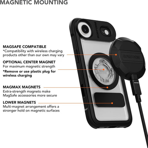 Rokform Crystal Case for iPhone 17 Air, Magnetic + RokLock (Clear)