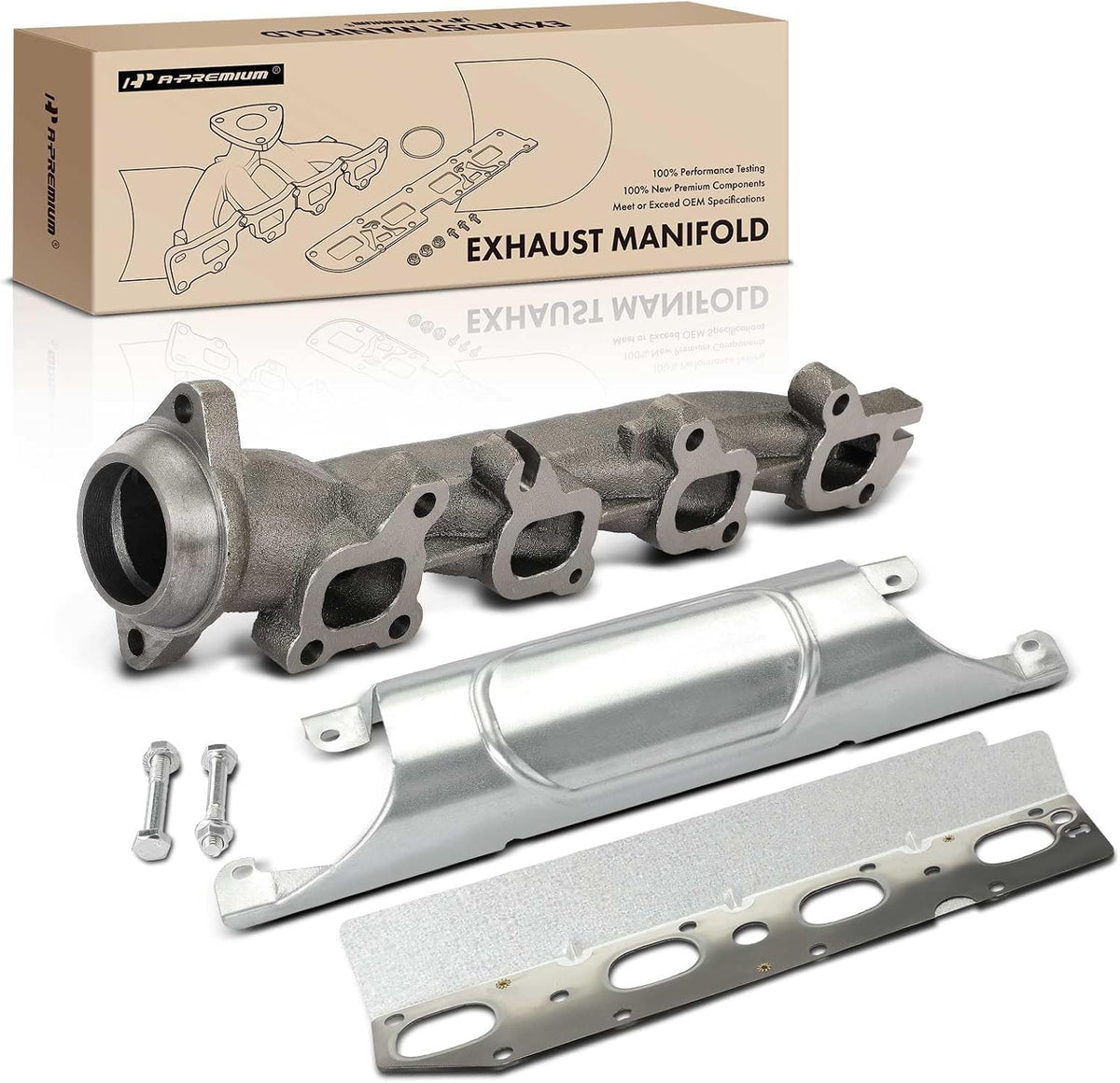 A-Premium Right [V8 5.7 6.4L] Exhaust Manifold Kit W/Gaskets & Hardware