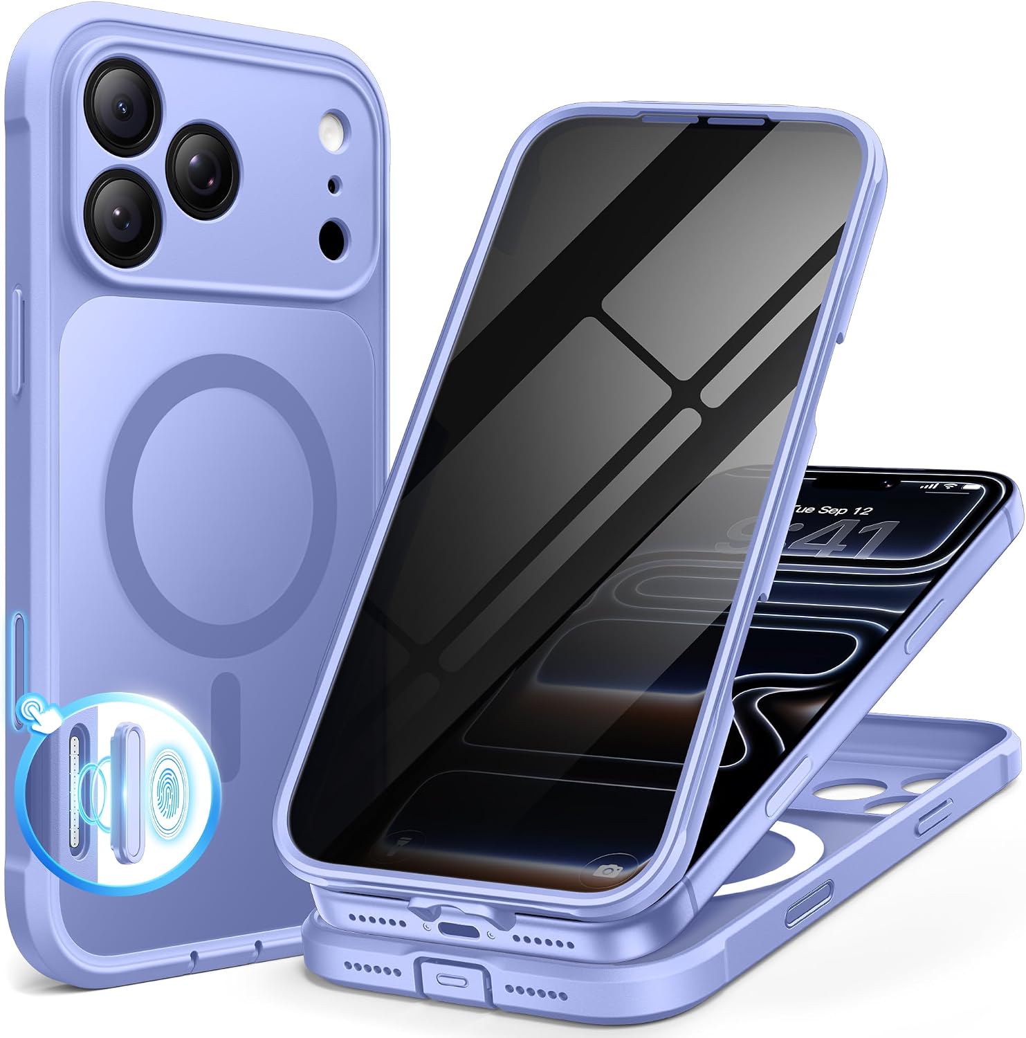 BERFY for iPhone 17 Pro Max Case, Compatible with Magsafe, Gulf Blue