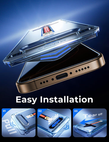 MAGIC JOHN 2 Pack for iPhone 16 Pro 6.3 inch Privacy Screen Protector