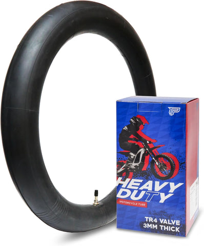 PIVOTRAX-100/90-19 (4.10 X 19) Heavy Duty Motorcycle Tube - 3mm Thick - TR4 Valve