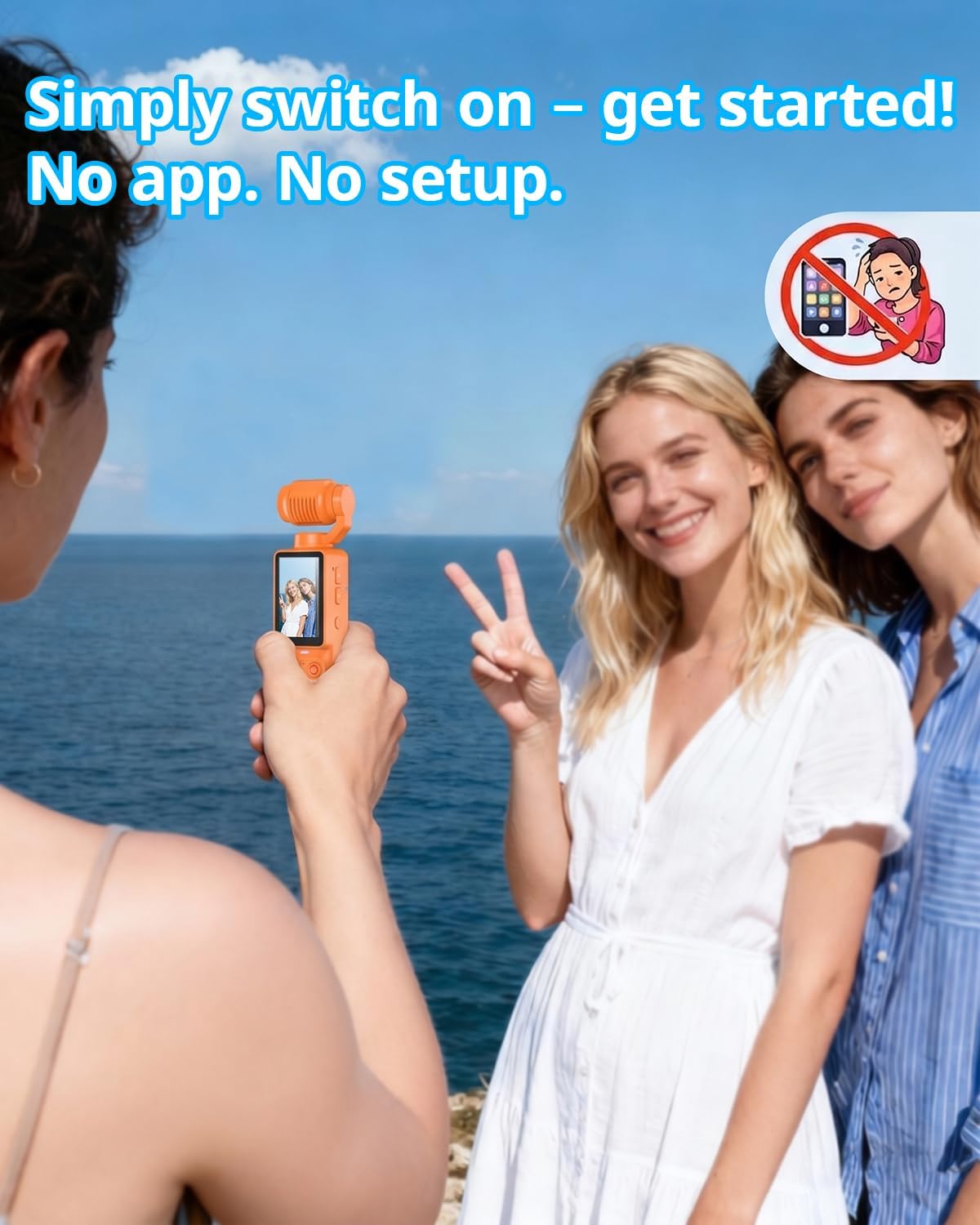 Vlogging Camera, Mini Camcorder, Portable Handheld Video Camera