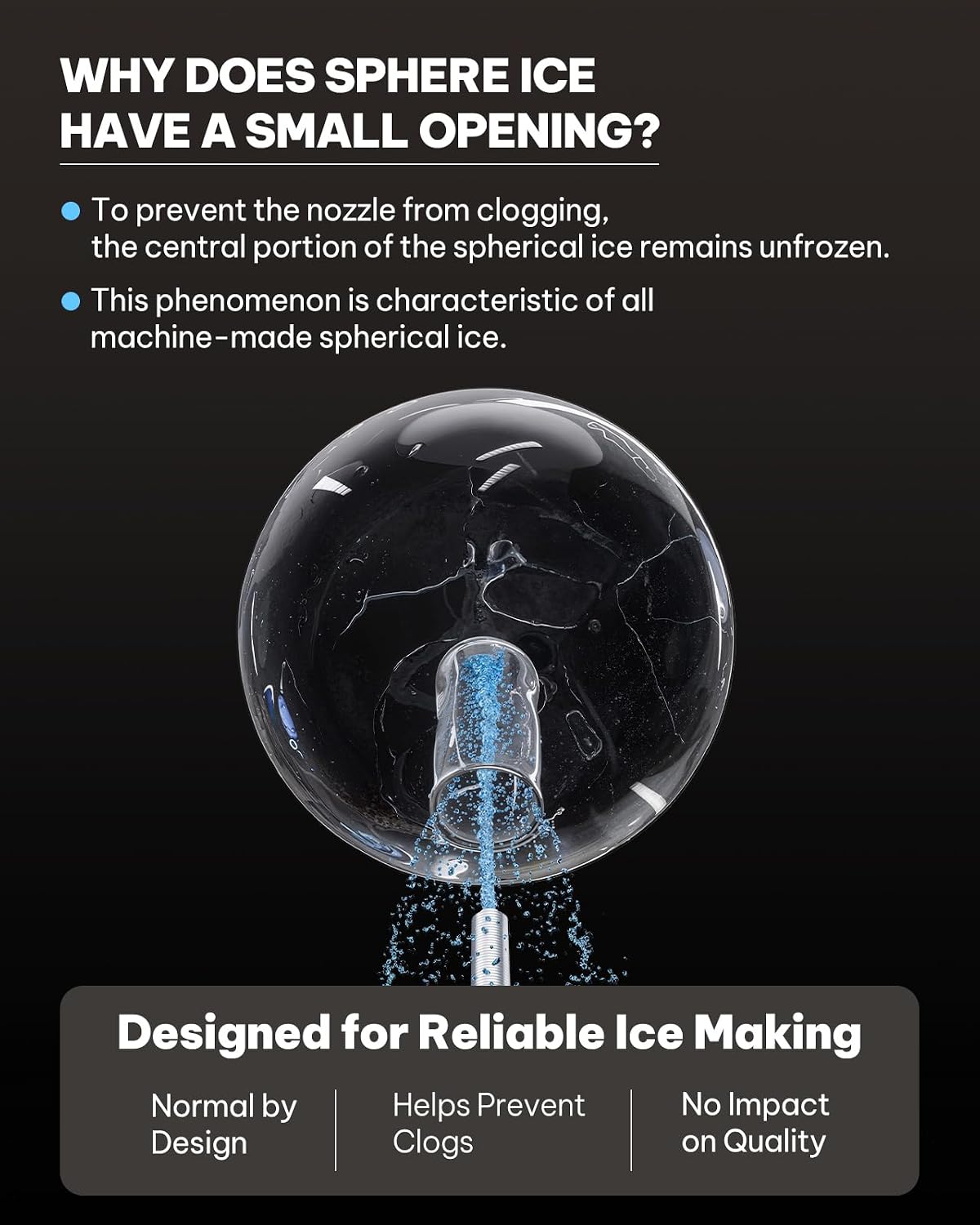 Silonn 2" Sphere Clear Ice Maker Countertop, Slow-Melting Crystal Ice Balls for Whiskey, 4 Pcs in 35 Mins / 144 Pcs/Day, Rapid Sphere Technology, One-Click Self-Cleaning, Ideal for Bourbon