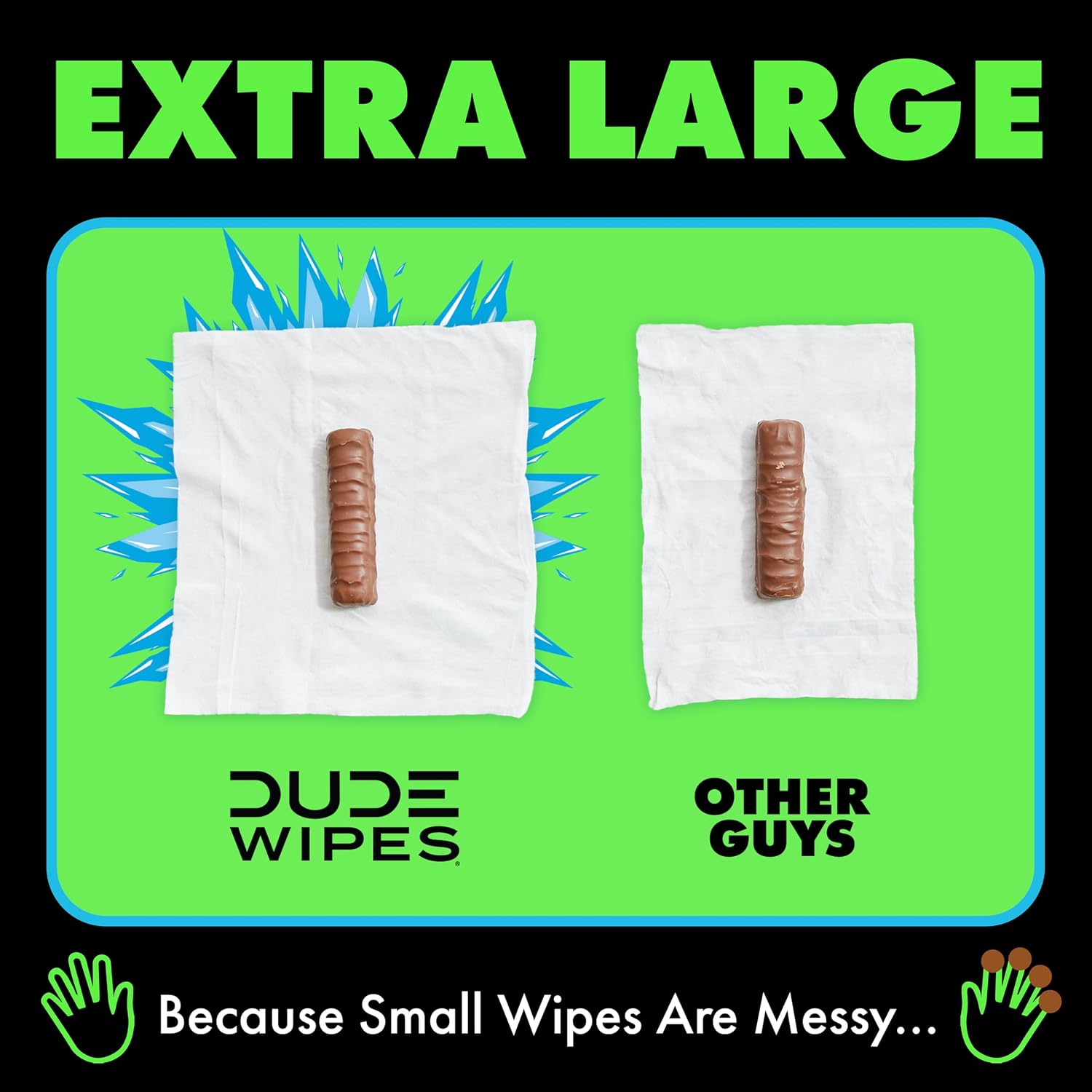 DUDE Wipes MentHOLE XXtreme Adult Flushable Wet Wipes, Cooling, 144 Count